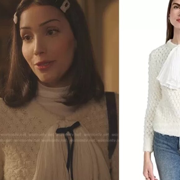 124 Rebecca Taylor Alpaca Sweater With Removable Bow – Size S – NWT - Picture 10 of 10